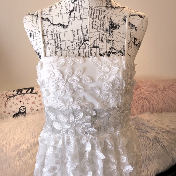 Jay Godfrey White Appliqué Fit & Flare Mini Dress - Picture 4 of 6